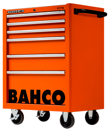 Klasyczny wózek narzędziowy C75. 6 wytrzymałych szuflad BAHCO