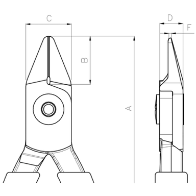 Ucinaki boczne zwężane odciążające STANDARD 130 mm BAHCO