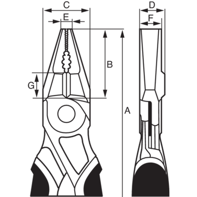 Kombinerki wzmocnione izolowane ERGO 180 mm BAHCO