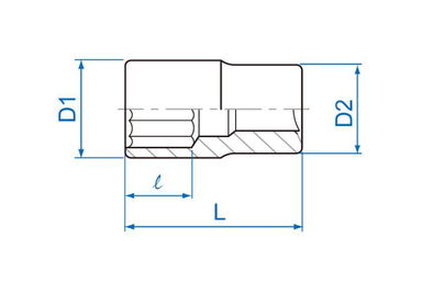 NASADKA 1/4" CALOWA 5/16" x 24mm, 8-kąt. Cr-V King Tony