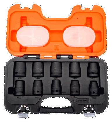 Zestaw nasadek udarowych 1/2" 10szt 10-19mm BAHCO