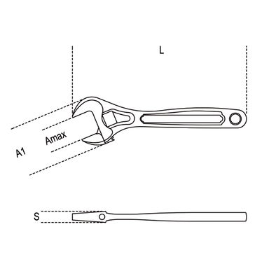 Klucz nastawny płaski nieiskrzący CU-BE 150 mm, 110BA Beta