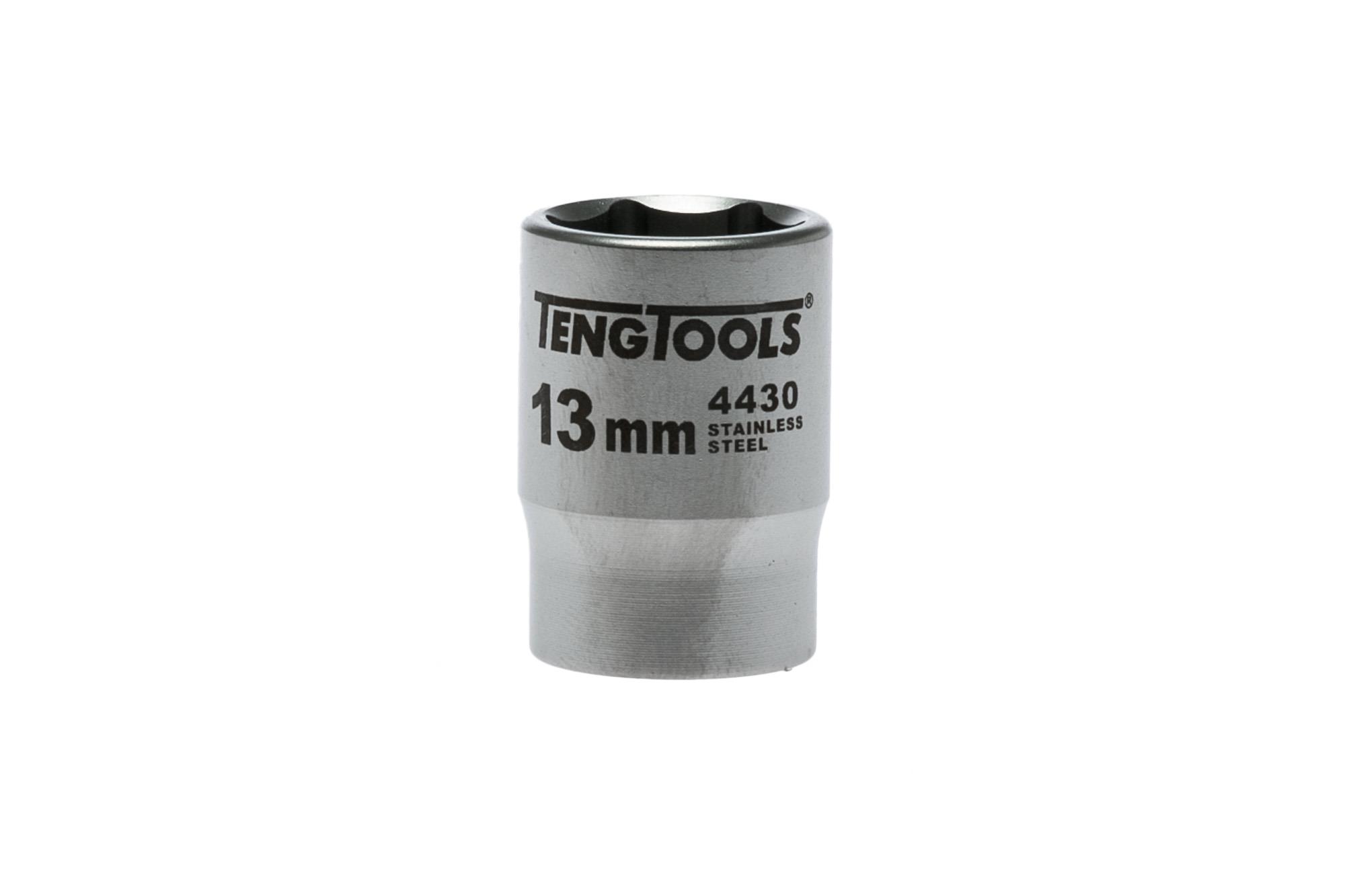Nasadka 6-kątna nierdzewna z chwytem 3/8" 13 mm Teng Tools