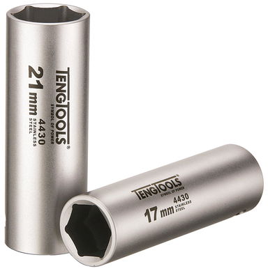 Nasadka długa nierdzewna z chwytem 1/2" 21 mm Teng Tools