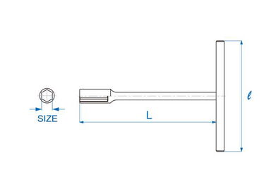 KLUCZ NASADOWY "T" Z NASADKĄ DŁUGĄ 9mm 200/300mm, CHROM King Tony