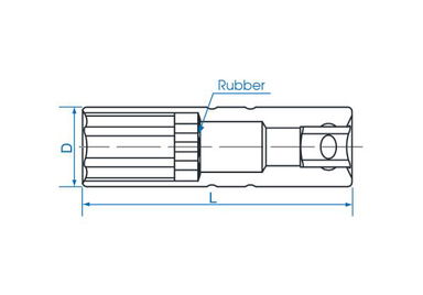 NASADKA DO ŚWIEC 3/8" 14mm x 63mm 6-kąt. WKŁADKA GUMOWA King Tony