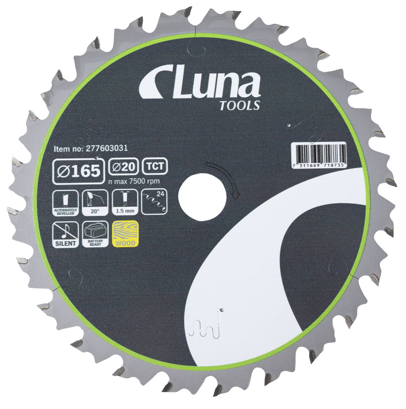 Piła tarczowa Luna Extra Thin 165x20 Z24 Luna