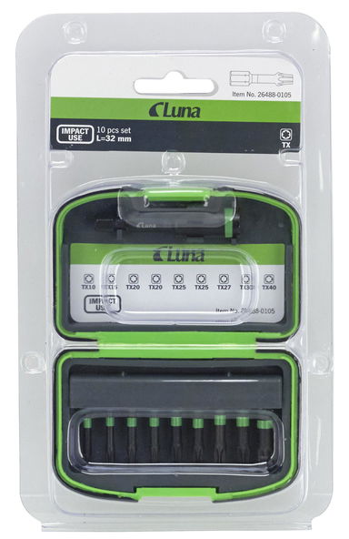 Zestaw grotów 10-elementowy Impact TORX Luna