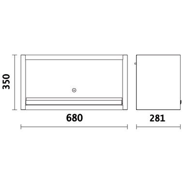 Szafka wisząca systemu C45PRO, 4500/C45PRO/PM Beta