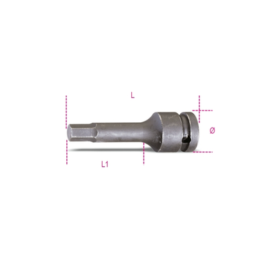 Nasadka udarowa 3/4" 6-kątna 22 mm, 728ME Beta