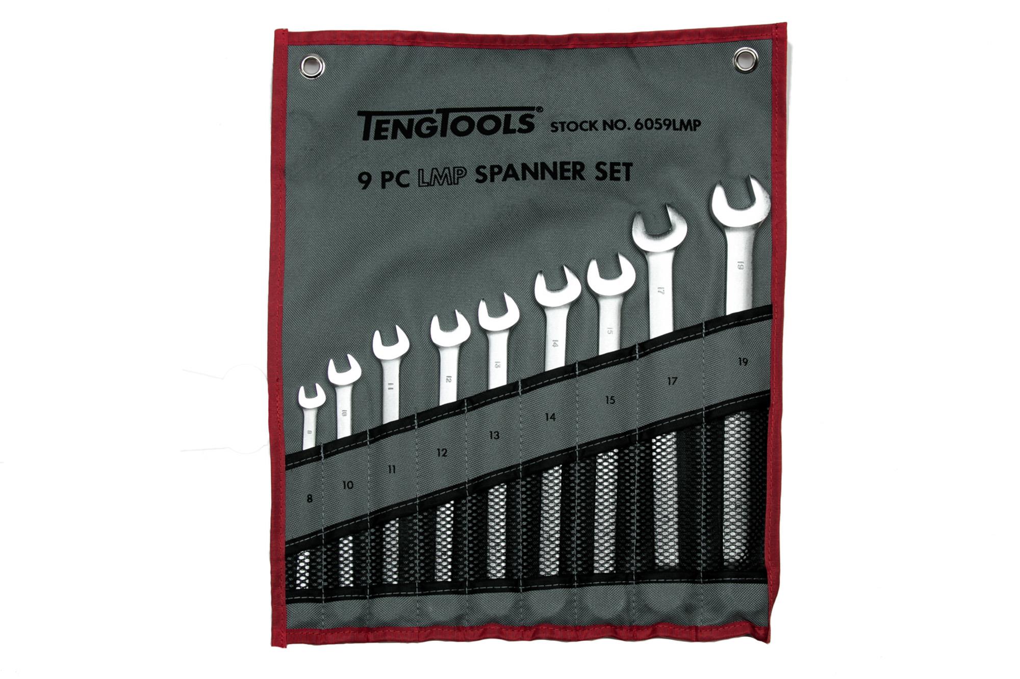 Zestaw kluczy płasko-oczkowych długich 8-19 mm Teng Tools 6059LMP