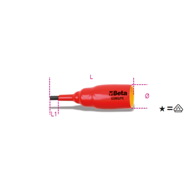 Nasadka trzpieniowa 1/2" imbusowa izolowana 1000V 10 mm, 920MQ/PE Beta