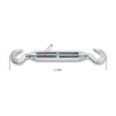 Nakrętka napinająca (śruba rzymska) M6 WFL 45kg L 134mm ocynkowana Robur