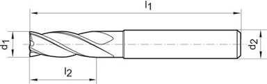 Frez trzpien. SL DIN6527 pelnow.,FIRE,4-os.9,0mm GÜHRING