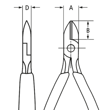 Szczypce tnące boczne dla elektroników 75 22 125 KNIPEX