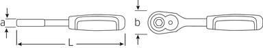 Grzechotka 2K 1/4" do końcówek BIT 1/4" 6-kątne STAHLWILLE