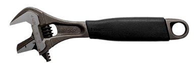 Klucz nastawny ERGO™ 257 mm, 33 mm otwarcie, fosforanowy z odwracalną szczęką i gumową rękojeścią BAHCO