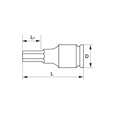 Nasadka udarowa trzpieniowa 1" imbusowa 19 mm BAHCO