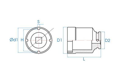 NASADKA DŁUGA 3/4" DO NAKRĘTKI ŁOŻYSKA (TMFS 11) 69,4 x 105mm King Tony