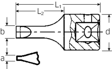 Nasadka 1/4" wkrętakowa płaska 0,6x3,5mm,krótka STAHLWILLE