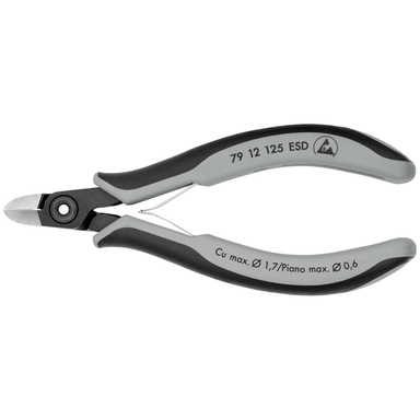 Precyzyjne szczypce tnące boczne dla elektroników ESD 79 12 125 ESD KNIPEX