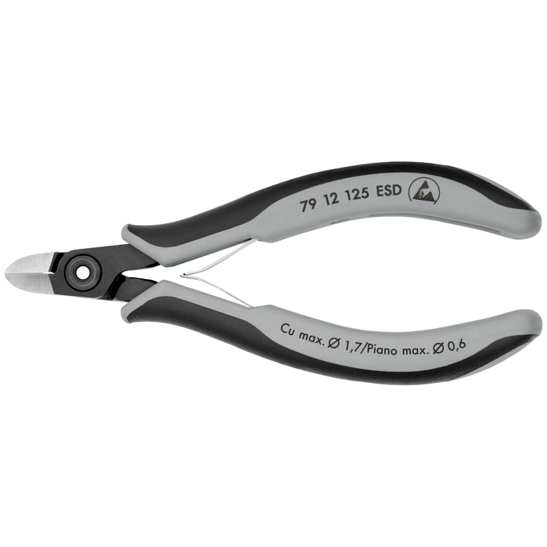 Precyzyjne szczypce tnące boczne dla elektroników ESD 79 12 125 ESD KNIPEX