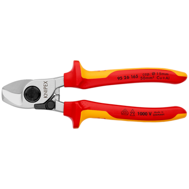Nożyce do kabli 95 26 165 Ze sprężyną rozwierającą KNIPEX