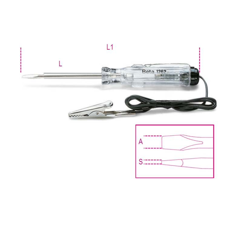 Wskaźnik napięcia 6/24V 0.5x3x123 mm, 1254 Beta