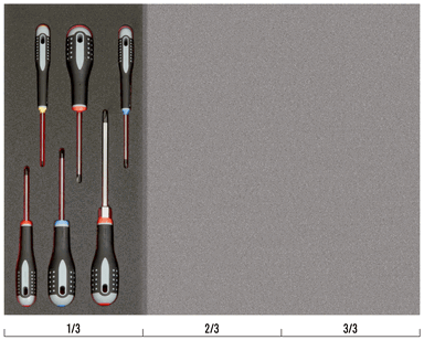 Wkład narzędziowy wkrętaki SL + PH + PZ - 6 elementów BAHCO