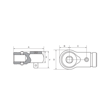 Grzechotka wtykowa z otworem 16 mm z zabierakiem 1/2" BAHCO