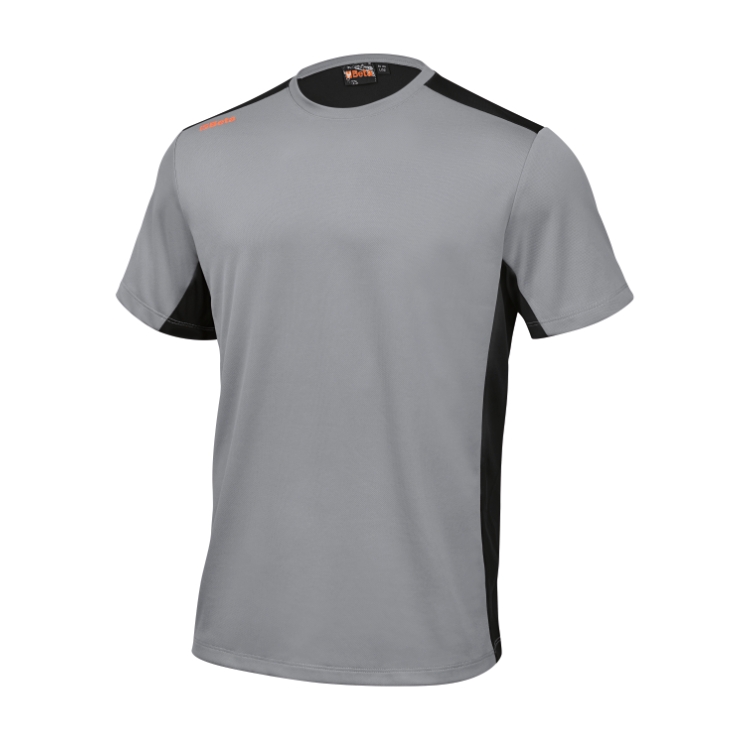 T-shirt 7550G szary z poliestru, odblaskowe wstawki, 37.5®, roz. S Beta