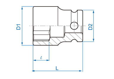 NASADKA UDAROWA 3/8" 5/16" x 32mm, 6-kąt King Tony