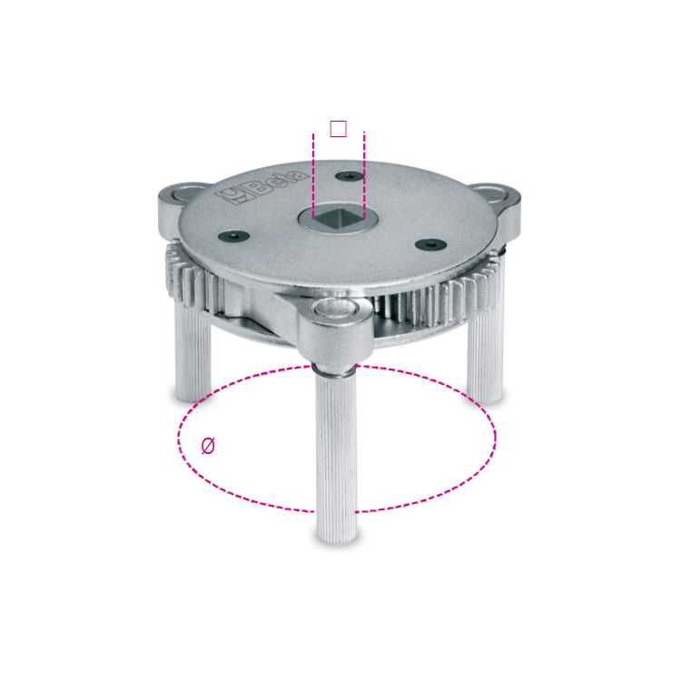 Klucze samonastawne do filtrów oleju 1/2", Ø 105-165 mm, 1493/U Beta