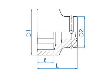 NASADKA KRÓTKA UDAROWA 1-1/2" 115mm x 125mm, 6-kąt King Tony