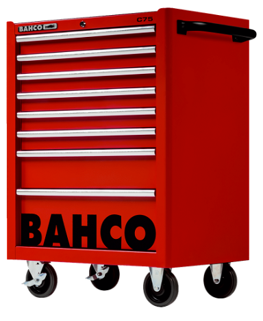 Wózek narzędziowy C75 8 szuflad, 956x501x763 mm, 1475K8RED (czerwony) BAHCO