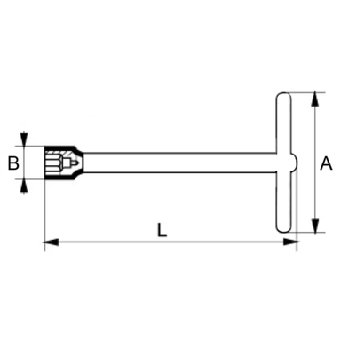 Klucz nasadowy T-kształtny izolowany 17.0 mm BAHCO