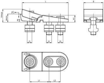 Docisk boczny 6496 12x16mm AMF