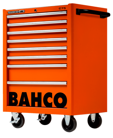 Klasyczny wózek narzędziowy C75. 8 wytrzymałych szuflad BAHCO