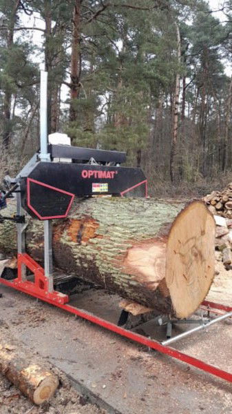 Optimat Trak taśmowy spalinowy OPTIMAT Timberland TMG 790S z osłoną taśmy i elektrycznym sterowaniem góra/dół