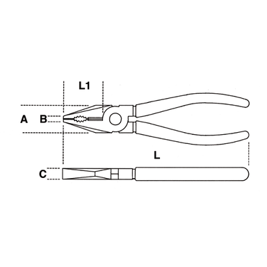 Szczypce uniwersalne izolowane 1000V 180 mm, 1150MQ/180 Beta