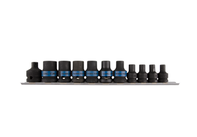 ZESTAW NASADEK UDAROWYCH 3/8" + 1/2" 11cz. KRÓTKIE E5 - E20, SZYNA King Tony