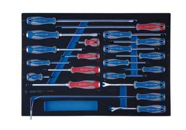  ZESTAW WKRĘTAKÓW 20 cz. KRZYŻAK + PŁASKIE, WKŁAD Z PIANKI EVA DO WÓZKA King Tony