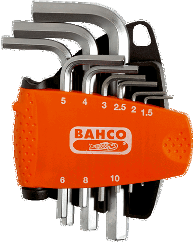 Zestaw kluczy imbusowych niklowanych, metrycznych, 9 sztuk, rozmiary: 1.5, 2, 2.5, 3, 4, 5, 6, 8, 10 mm BAHCO