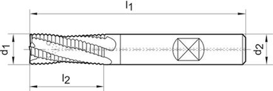 Narzędzie do radełkowania C611-16M 14,5x3x5mm, chwyt 16x16mm QUICK