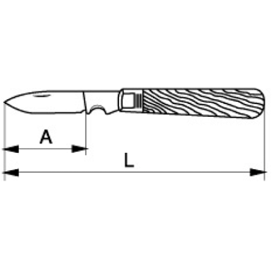 Nóż składany dla elektryków, rękojeść z drewna, 200 mm BAHCO