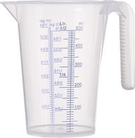 Miarka,z polipropylenu, pojemnosc nominalna 1l, przezroczysta PRESSOL