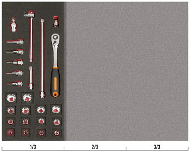 Nasadki 3/8" 25 elementów BAHCO