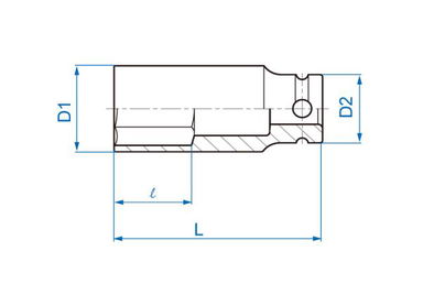 NASADKA DŁUGA UDAROWA CIENKOŚCIENNA 1/2" 24mm x 80mm, 6-kąt King Tony