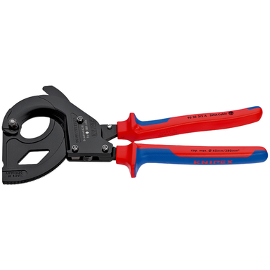 Nożyce do kabli 95 32 315 A (z mechanizmem zapadkowym) Do kabli zbrojonych drutem stalowym (SWA) KNIPEX