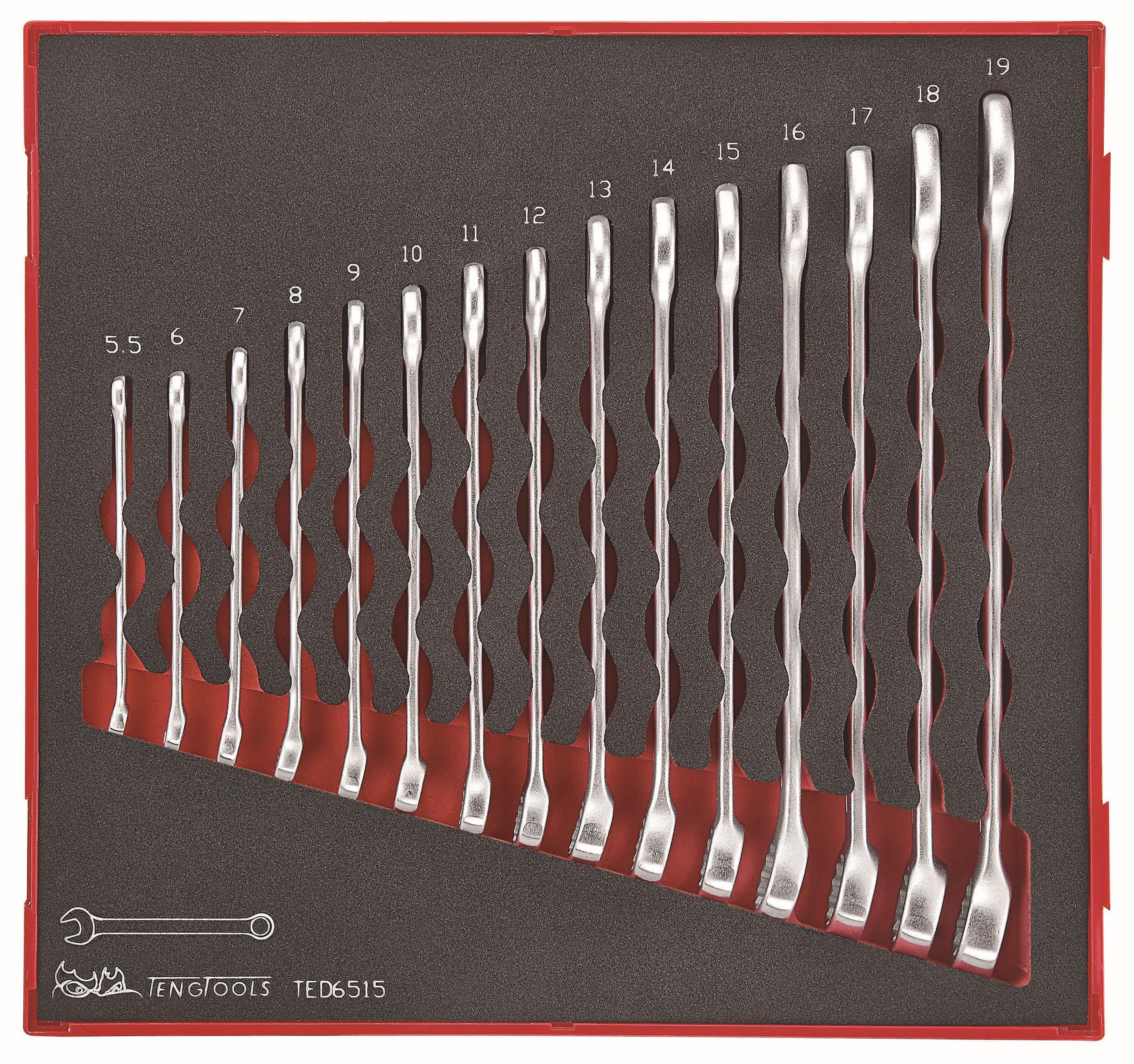 Zestaw 15 kluczy płasko-oczkowych Teng Tools TED6515 Teng Tools